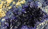 Sparkling Azurite Crystal Cluster - Laos #69719-2